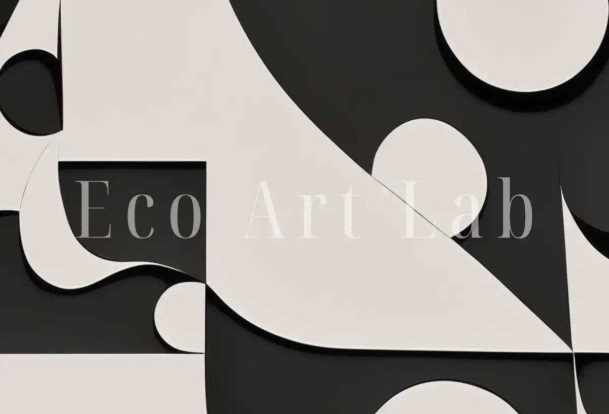 Detail view of artwork from Black and White Modern Aesthetic Print. Abstract Printable Wall Art. Minimalist Contemporary Art Poster. Instant Download. Geometric Art.. (variation 2)