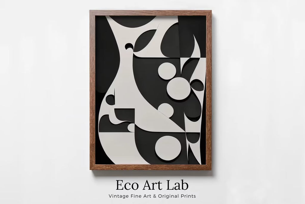 Black and White Modern Aesthetic Print. Abstract Printable Wall Art. Minimalist Contemporary Art Poster. Instant Download. Geometric Art. – Printable Wall Art