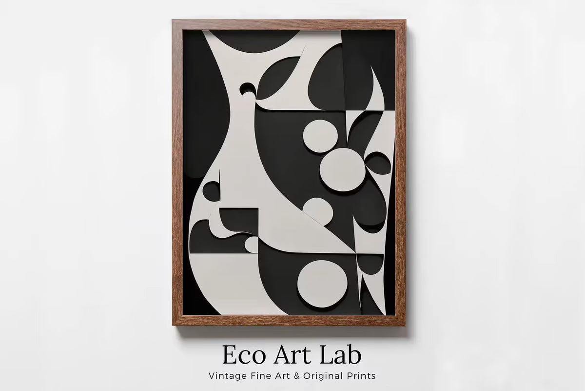Black and White Modern Aesthetic Print. Abstract Printable Wall Art. Minimalist Contemporary Art Poster. Instant Download. Geometric Art. – Printable Wall Art
