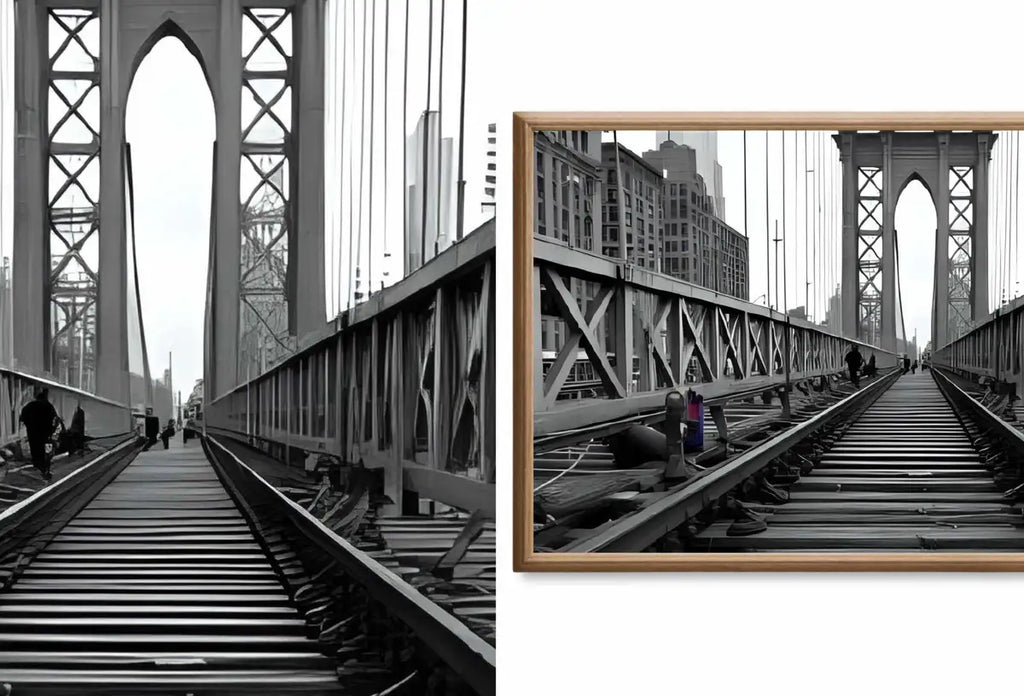 Black and White New York Wall Art for Samsung Frame TV | NYC Skyline, Brooklyn Urban Gallery Wall Set | Contemporary Modern Minimalist Art – Frame TV Art Set (Digital Download)