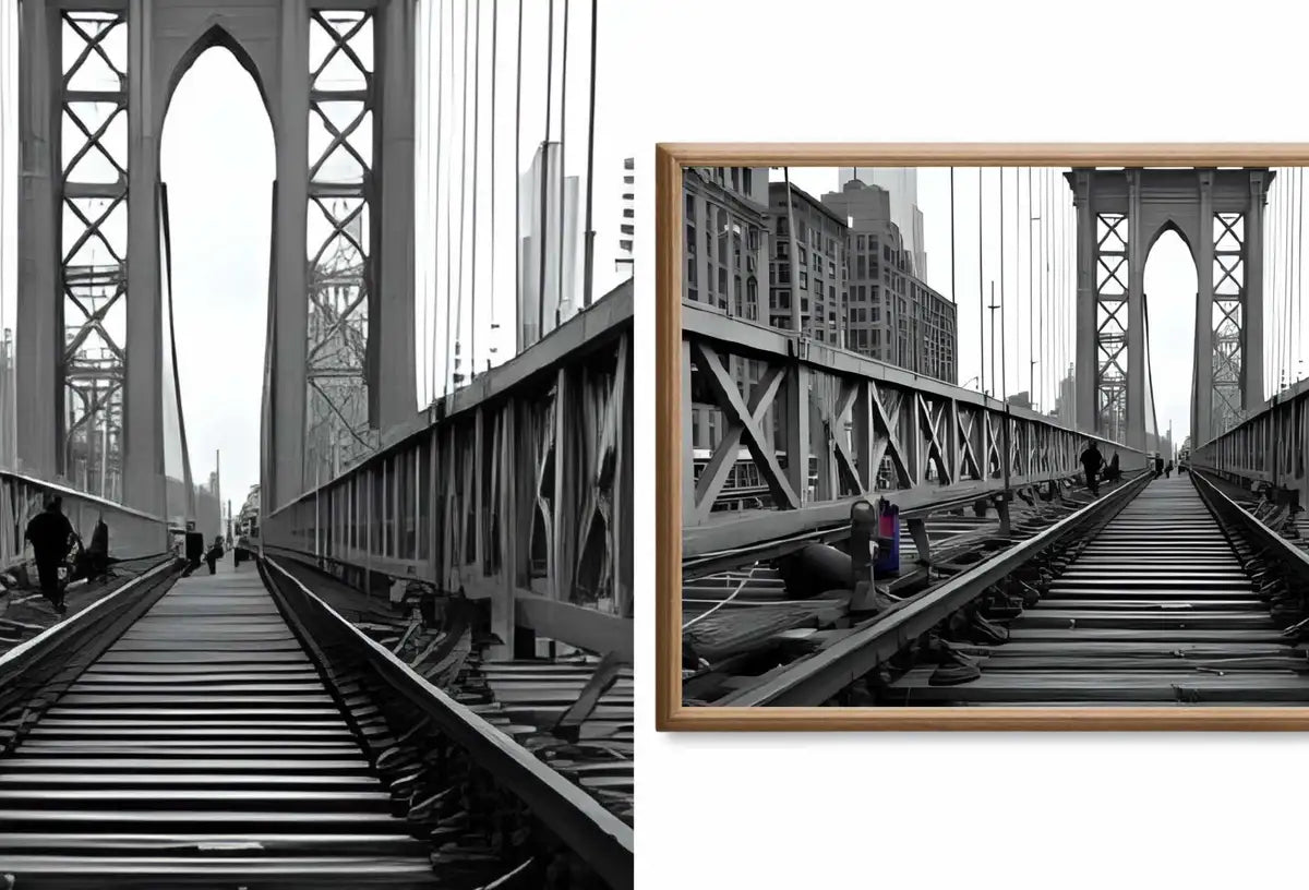 Black and White New York Wall Art for Samsung Frame TV | NYC Skyline, Brooklyn Urban Gallery Wall Set | Contemporary Modern Minimalist Art – Frame TV Art Set (Digital Download)