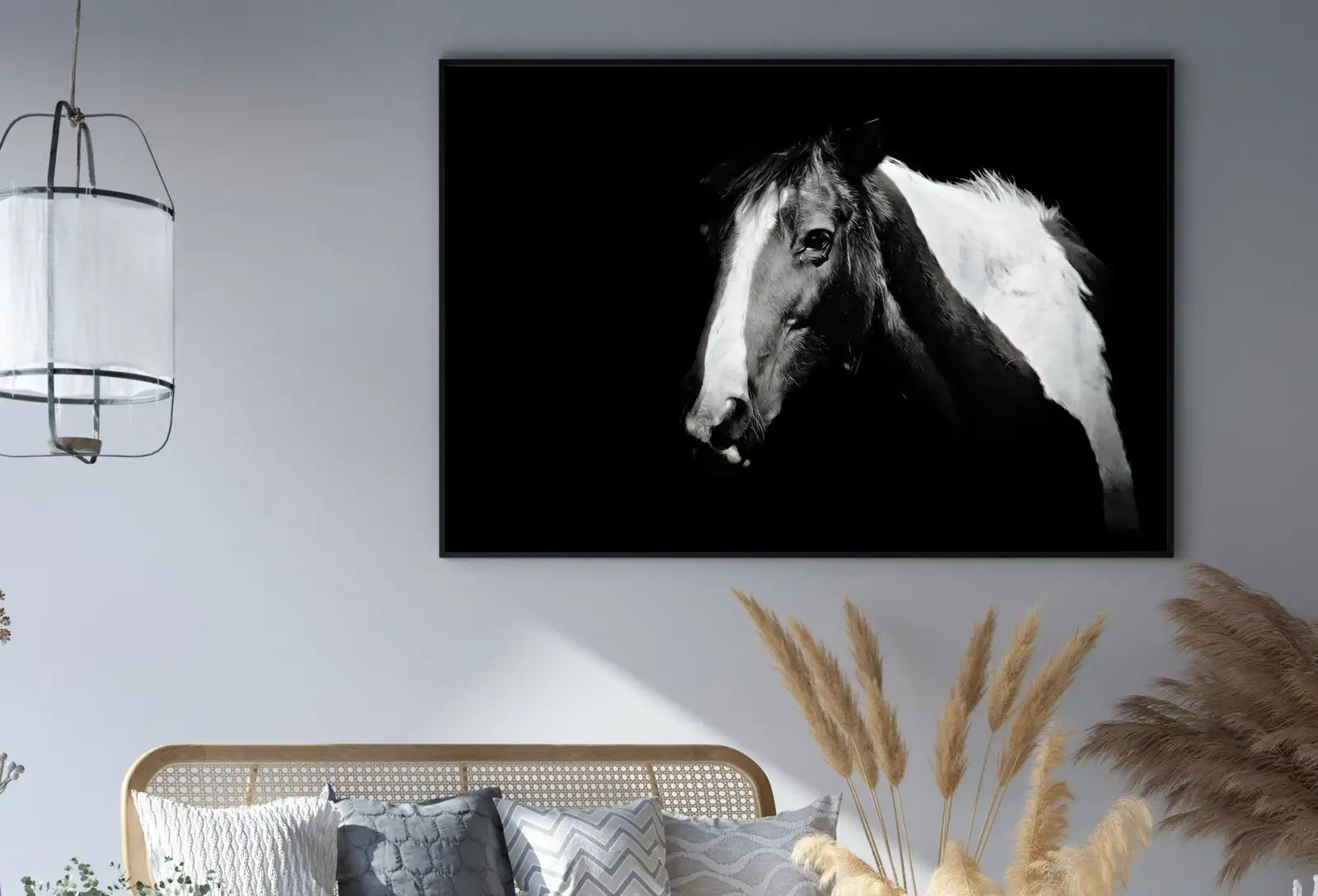 Second included artwork preview from Black and White Wall Art Horse Photography Print. Digital Download, Printable Horse Art, Black and White Horse Photo, Large Wall Art Print featuring various scenes.