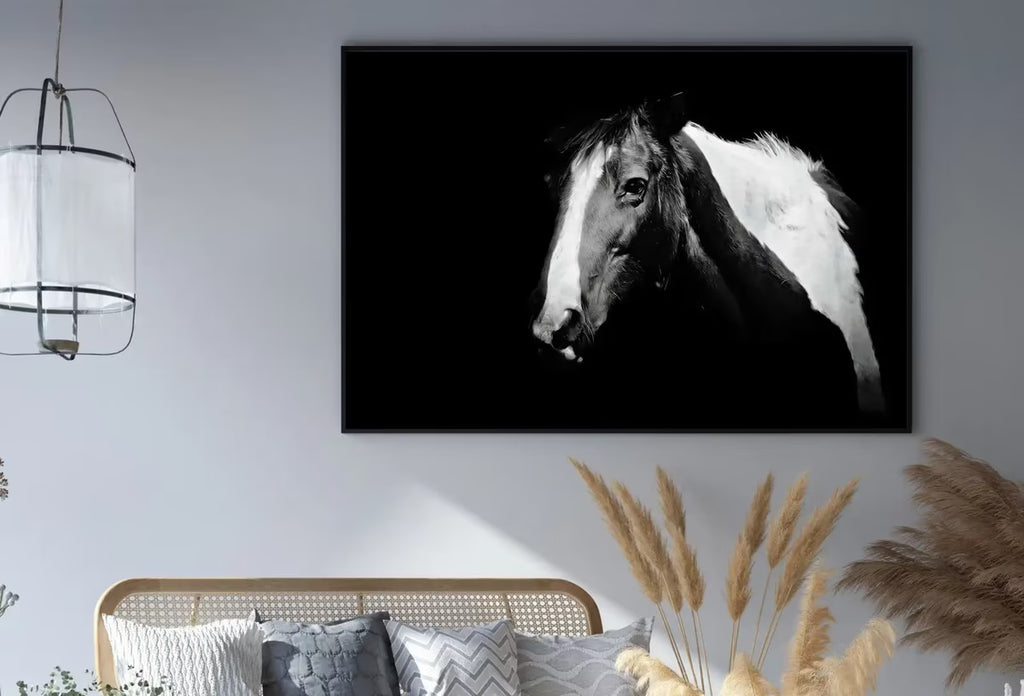 Black and White Wall Art Horse Photography Print. , Printable Horse Art, Black and White Horse Photo, Large Wall Art Print – Printable Wall Art