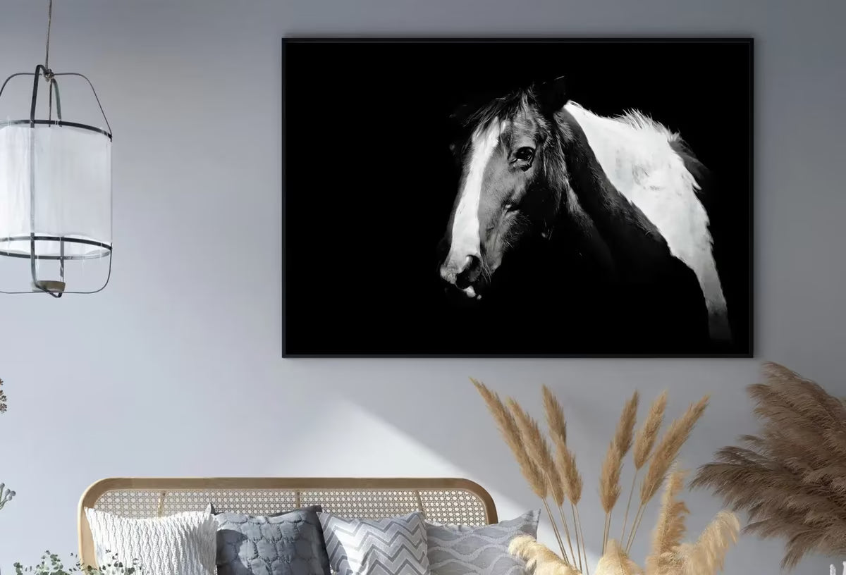 Black and White Wall Art Horse Photography Print. , Printable Horse Art, Black and White Horse Photo, Large Wall Art Print – Printable Wall Art
