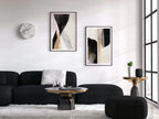 Black & Beige Minimalist Art Prints Set of 2. Abstract Poster Set. Neutral Gallery Wall. Black and White Wall Art. Contemporary Modern Art – Printable Wall Art Set