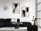 Black & Beige Minimalist Art Prints Set of 2. Abstract Poster Set. Neutral Gallery Wall. Black and White Wall Art. Contemporary Modern Art – Printable Wall Art Set (Digital Download) – Digital Download