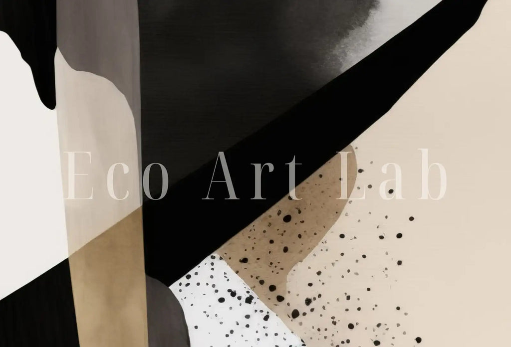 Art mural noir et beige - Ensemble de 2 impressions d’art minimaliste, ensemble d’affiches abstraites noir et blanc, galerie murale neutre, art moderne contemporain.