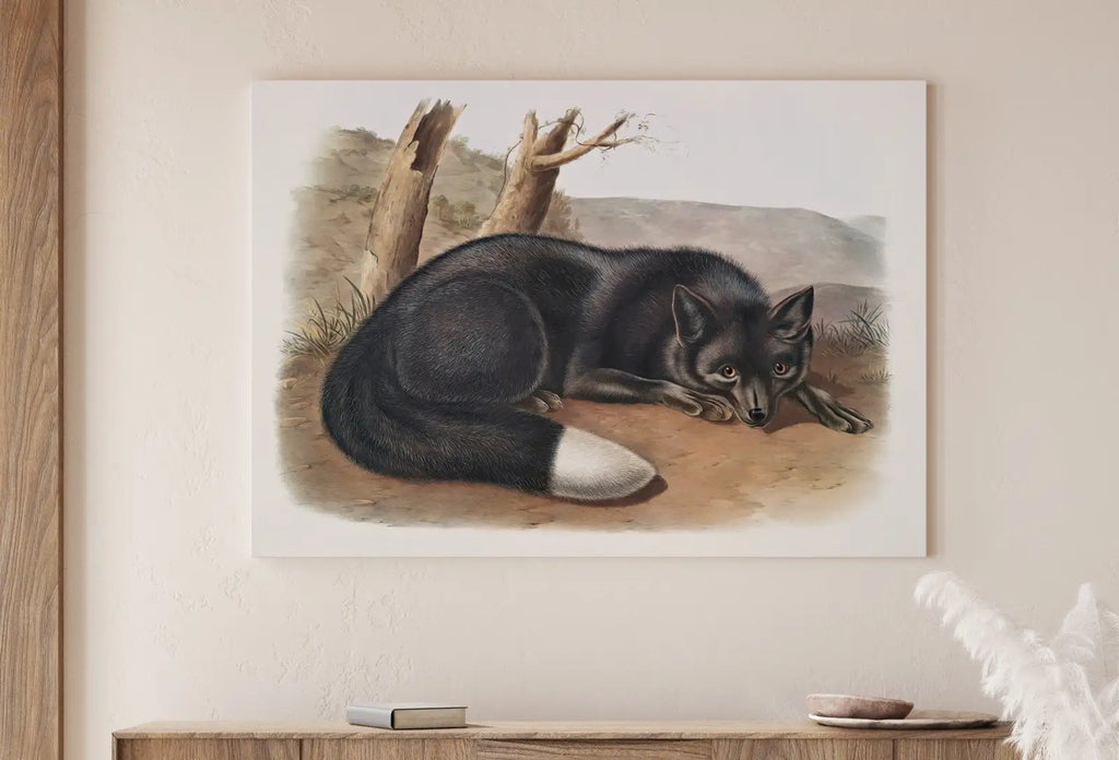 Second included artwork preview from Black Fox Wall Art, Vintage Painting. Vintage Animal Print. Printable Wall Art, Digital Download. Woodland Forest Art. Nature Print featuring various scenes.
