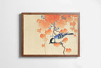 Included artwork preview showing first selection of artworks from Blue Bird on Branch Vintage Japanese Painting. Japanese Wall Art Printable Poster. 20th Century Japanese Vintage Wall Art, Bird Asian Art.