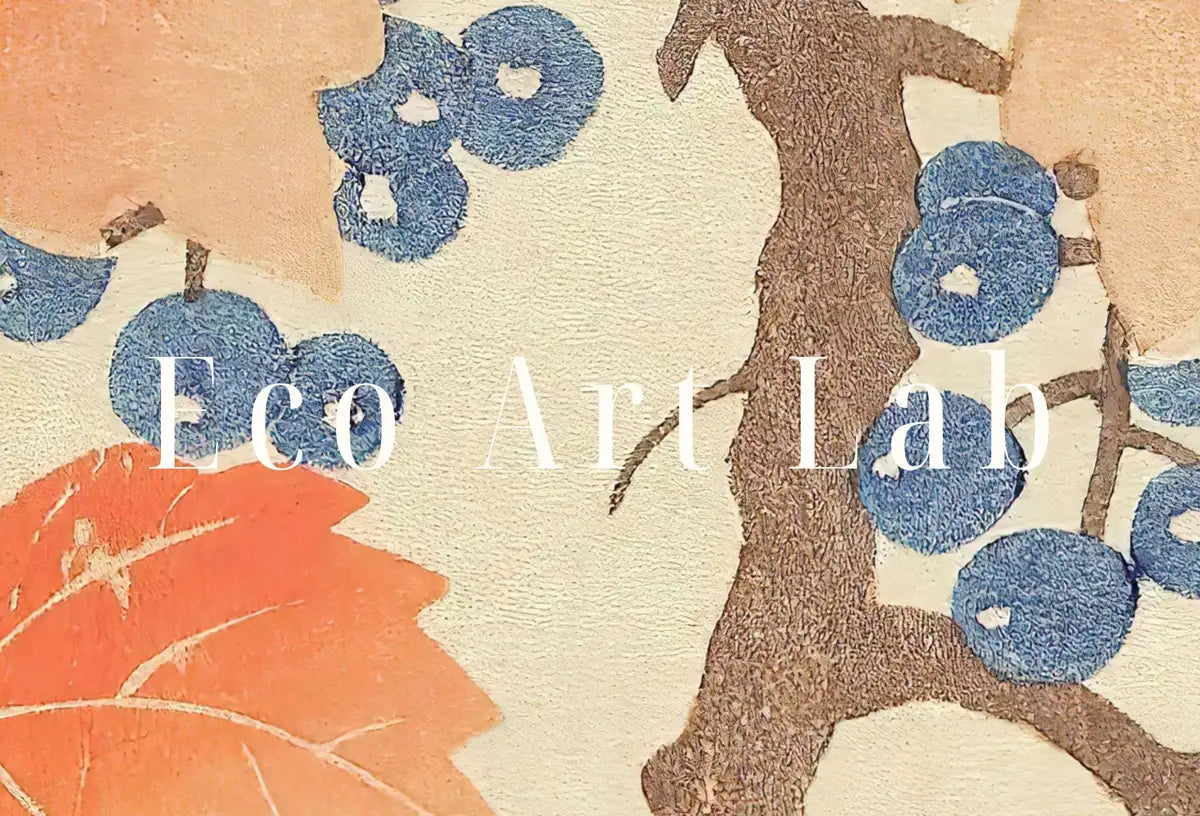 Detail view of artwork from Blue Bird on Branch Vintage Japanese Painting. Japanese Wall Art Printable Poster. 20th Century Japanese Vintage Wall Art, Bird Asian Art. (variation 2)