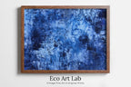 Framed view of Blue Modern Wall Texture Abstract Digital Painting. Minimalist Decor. Instant Download Blue Texture Art. Printable Cracked Paint Wall Art – printable wall art digital download.