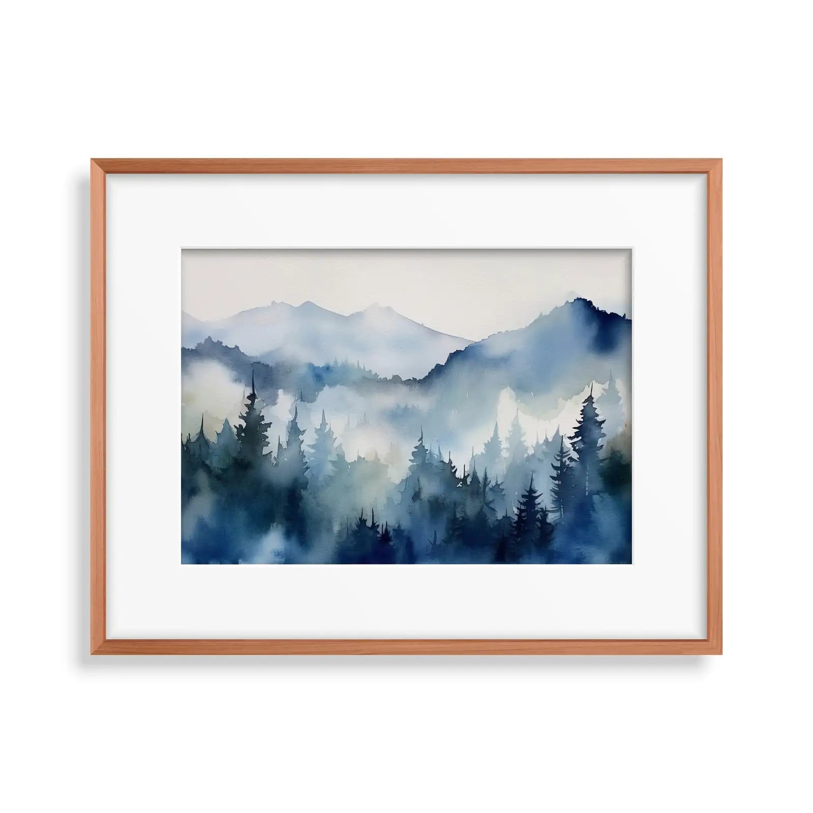 Second included artwork preview from Blue Mountain Forest Art. Watercolor Forest Landscape Printable. Forest Trees Painting Print. Printable Wall Art. Digital Art. Nature Decor. featuring various scenes.
