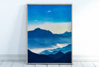 Blue Mountains Abstract Landscape Wall Art Print. Blue Nature Digital Art Print. Instant Download Printable Wall Art. Abstract Landscape – Printable Wall Art