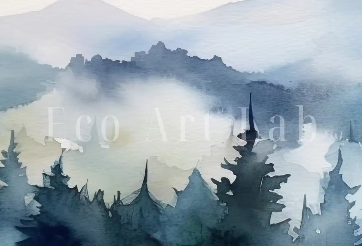 Blue Mountains Wall Art | Abstract Mountain Print Set | 3 Piece Wall Art | Landscape Print Set | Modern Home Decor | Gallery Wall Set – Printable Wall Art Set