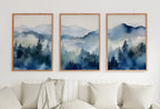 Blue Mountains Wall Art | Abstract Mountain Print Set | 3 Piece Wall Art | Landscape Print Set | Modern Home Decor | Gallery Wall Set – Printable Wall Art Set (Digital Download) – Digital Download