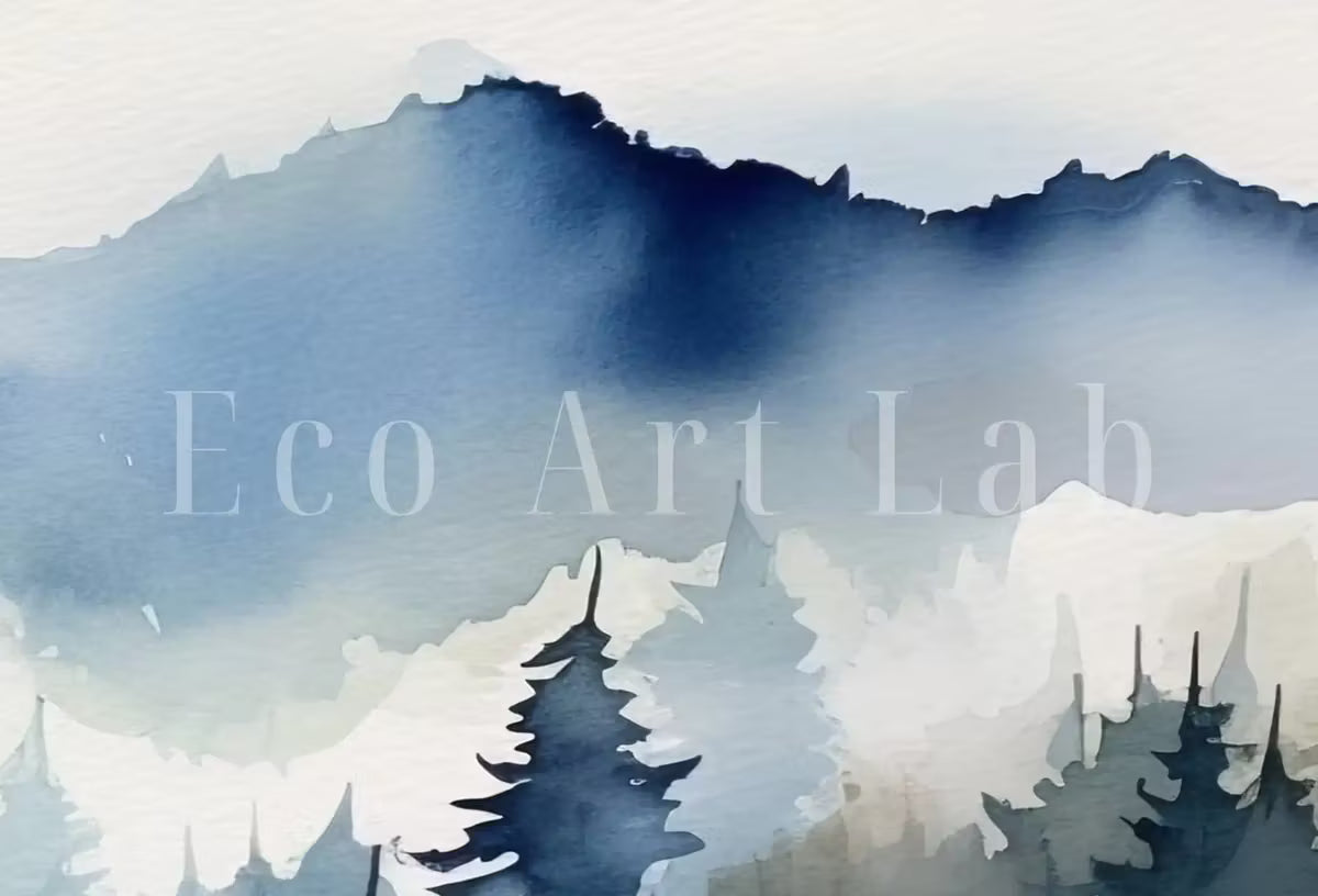 Blue Mountains Wall Art | Abstract Mountain Print Set | 3 Piece Wall Art | Landscape Print Set | Modern Home Decor | Gallery Wall Set – Printable Wall Art Set