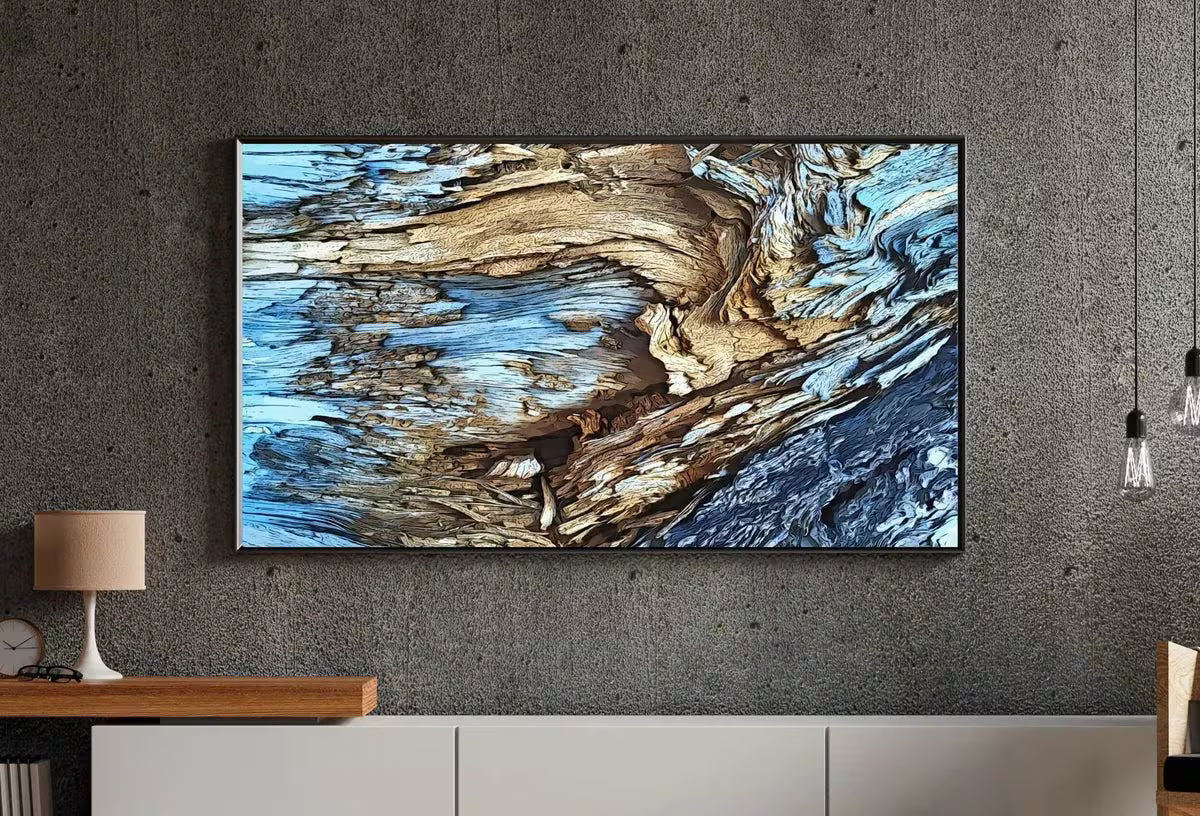 Blue Tree Bark Abstract Samsung Frame TV Art. Abstract Nature Art Samsung TV,  for Samsung Frame, Frame TV Art – Frame TV  Art