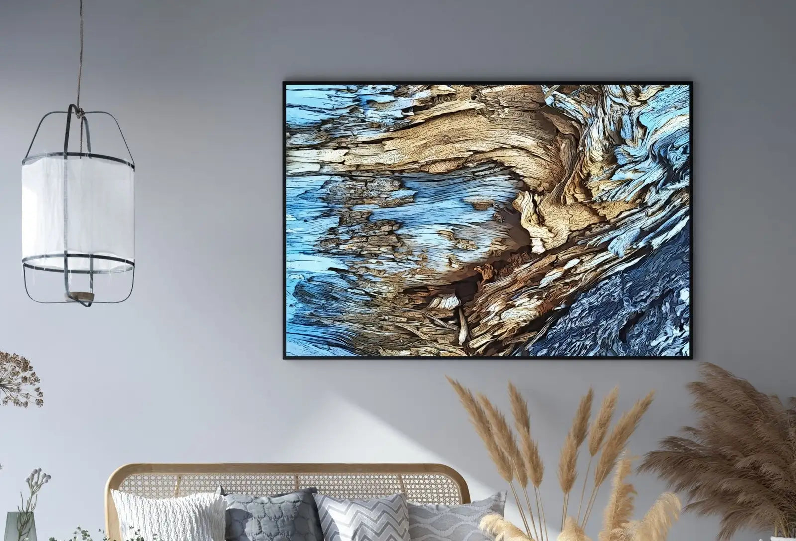 Second included artwork preview from Blue Tree Bark Abstract Wall Art Digital Print. Abstract Print Instant Download Printable Wall Art Poster, Pastel Colorful Wall Decor featuring various scenes.