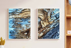 Blue Tree Bark Set of 2 Prints. Abstract Digital Print 2 Piece Wall Art. Blue Minimalist Abstract Printable Wall Art Nature Digital Print – Printable Wall Art Set (Digital Download) – Digital Download