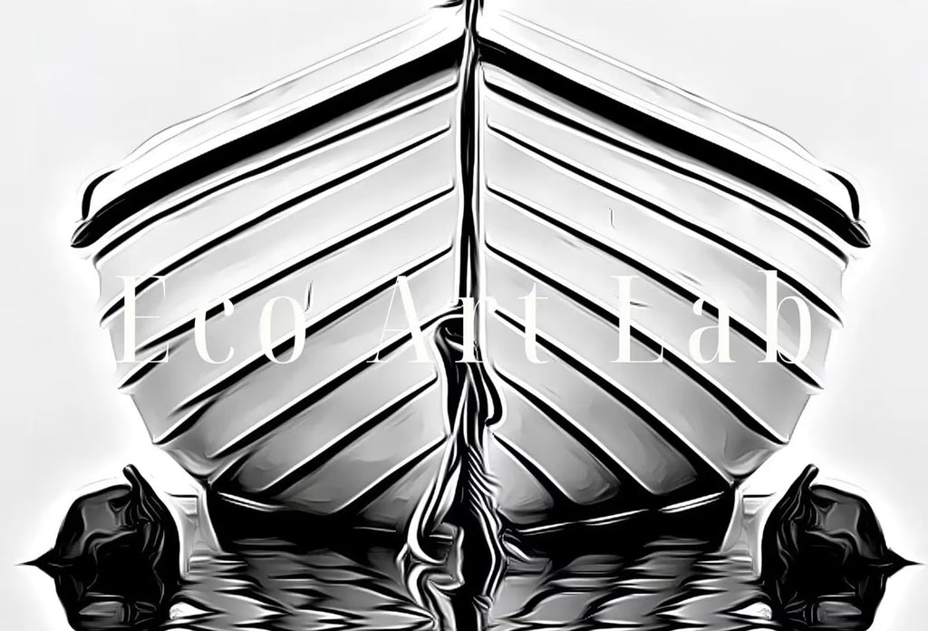 Boat At Sea Print Nautical Wall Decor. Printable Wall Art. Digital Print. Black and White Print. Minimalist Wall Art. Vertical Boat Poster – Printable Wall Art