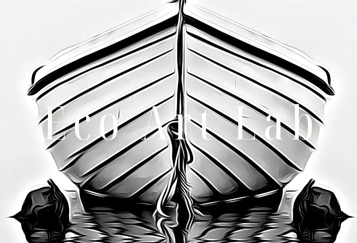 Boat At Sea Print Nautical Wall Decor. Printable Wall Art. Digital Print. Black and White Print. Minimalist Wall Art. Vertical Boat Poster – Printable Wall Art