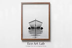Boat At Sea Print Nautical Wall Decor. Printable Wall Art. Digital Print. Black and White Print. Minimalist Wall Art. Vertical Boat Poster – Printable Wall Art
