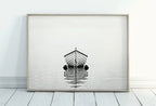 Boat At Sea Print, Nautical Wall Decor, Printable Wall Art Prints, Digital Print, Black and White Print Minimalist Wall Art, Boat Print. Zen – Printable Wall Art