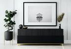 Detail view of artwork from Boat At Sea Print, Nautical Wall Decor, Printable Wall Art Prints, Digital Print, Black and White Print Minimalist Wall Art, Boat Print. Zen. (variation 1)
