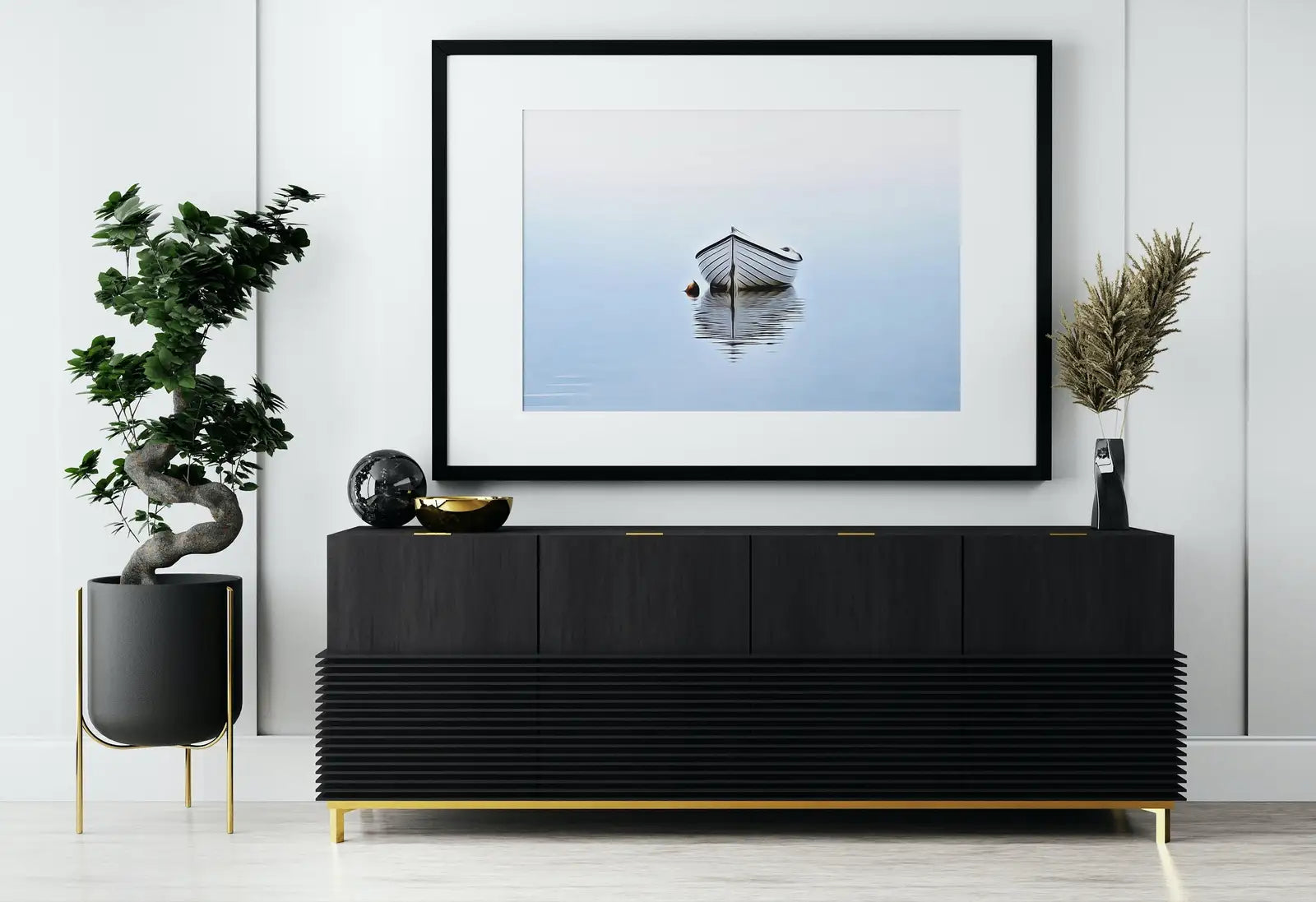 Second included artwork preview from Boat At Sea Print, Nautical Wall Decor. Printable Wall Art Prints, Digital Print, Minimalist Downloadable Boat Wall Art, Boat Print featuring various scenes.