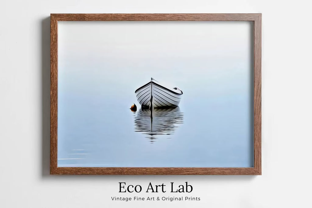 Boat At Sea Print, Nautical Wall Decor. Printable Wall Art Prints, Digital Print, Minimalist Downloadable Boat Wall Art, Boat Print – Printable Wall Art