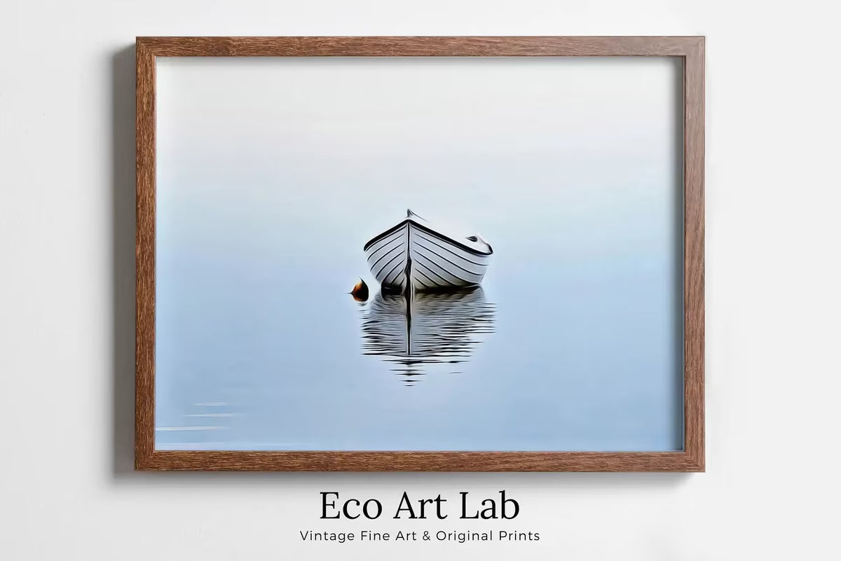Boat At Sea Print, Nautical Wall Decor. Printable Wall Art Prints, Digital Print, Minimalist Downloadable Boat Wall Art, Boat Print – Printable Wall Art