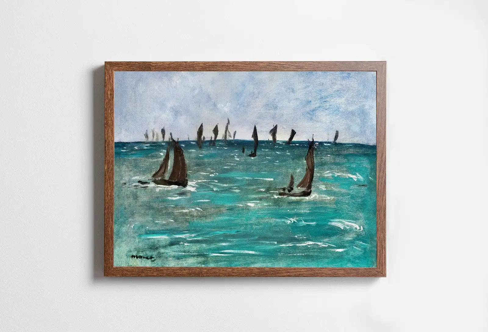 Included artwork preview showing first selection of artworks from Boats at Sea Famous Édouard Manet Painting. Manet Print Nautical Wall Decor, Boat Art. Vintage Ocean Landscape Painting. Sailboat Print.
