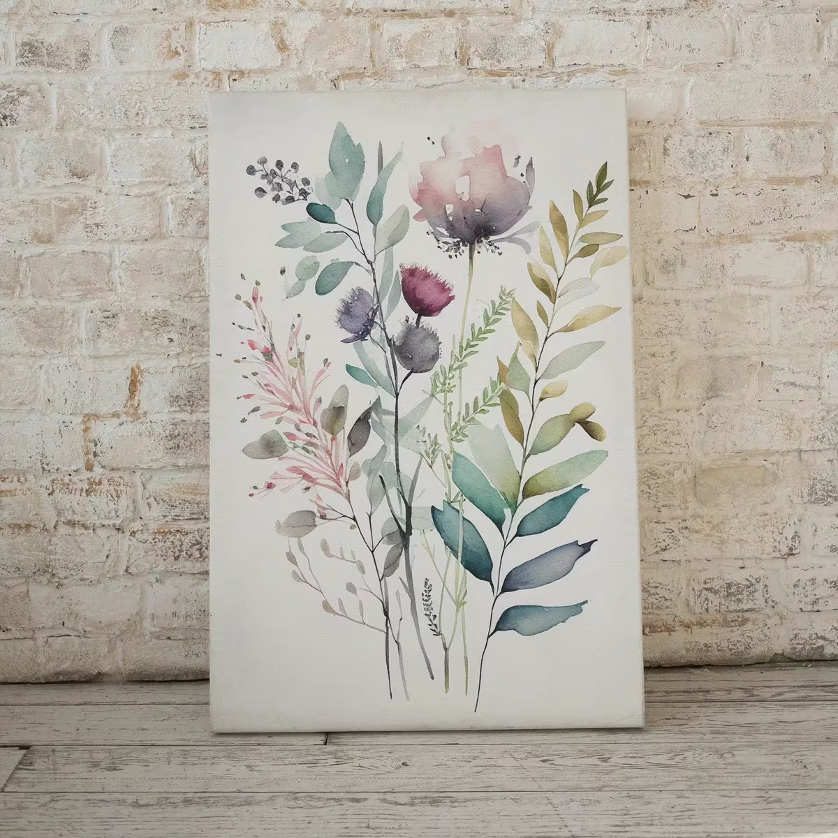 Boho Floral Art. Floral Printable Wall Art. Watercolor Botanical Print. Printable Flower Watercolor. Wild Flowers Art. Floral Minimalist Art – Printable Wall Art