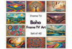 Boho Wall Art for Frame TV – Maximalist, Whimsical, Abstract Original Paintings – Folk Art Style Frame TV Art Set 4K 8K – Frame TV Art Set