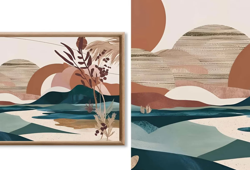 Boho Wall Art for Frame TV – Maximalist, Whimsical, Abstract Original Paintings – Folk Art Style Frame TV Art Set 4K 8K – Frame TV Art Set