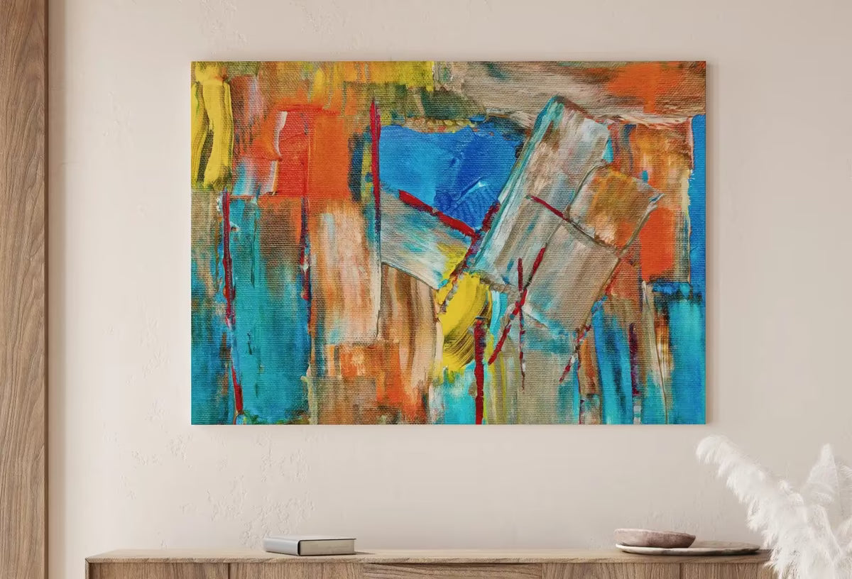 Bold Modern Abstract Painting Printable Wall Art. Colorful Abstract Wall Art Download. Abstract Digital Art Print for Bedroom or Living Room – Printable Wall Art