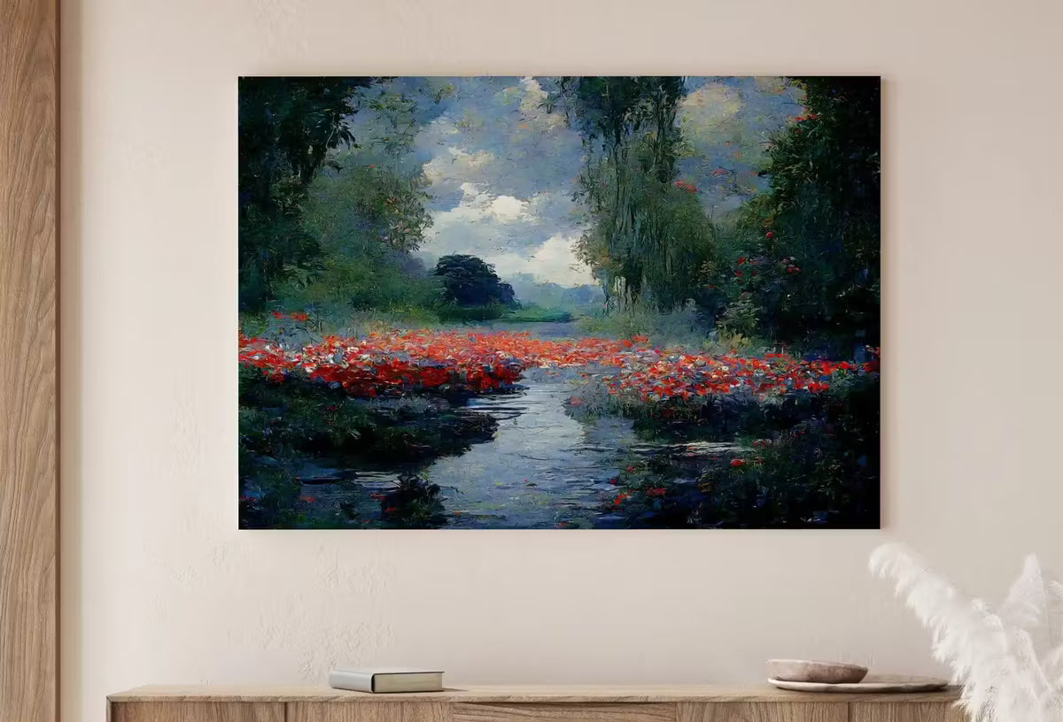 Botanical Landscape Monet Inspired Digital Painting. Instant Download Floral Decor. Monet Botanical Print. Printable Wall Art Abstract Decor – Printable Wall Art