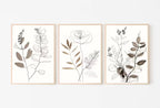 Botanical Line Art Set of 3 Prints. Neutral Wall Art Prints. Plant Prints Minimalist Modern Beige & White Wall Decor. Printable Wall Art. #1 – Printable Wall Art Set