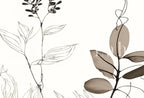 Ensemble de 3 impressions d’art botanique en traits minimalistes. Impressions murales neutres. Motifs de plantes minimalistes en beige et blanc. Art mural imprimable