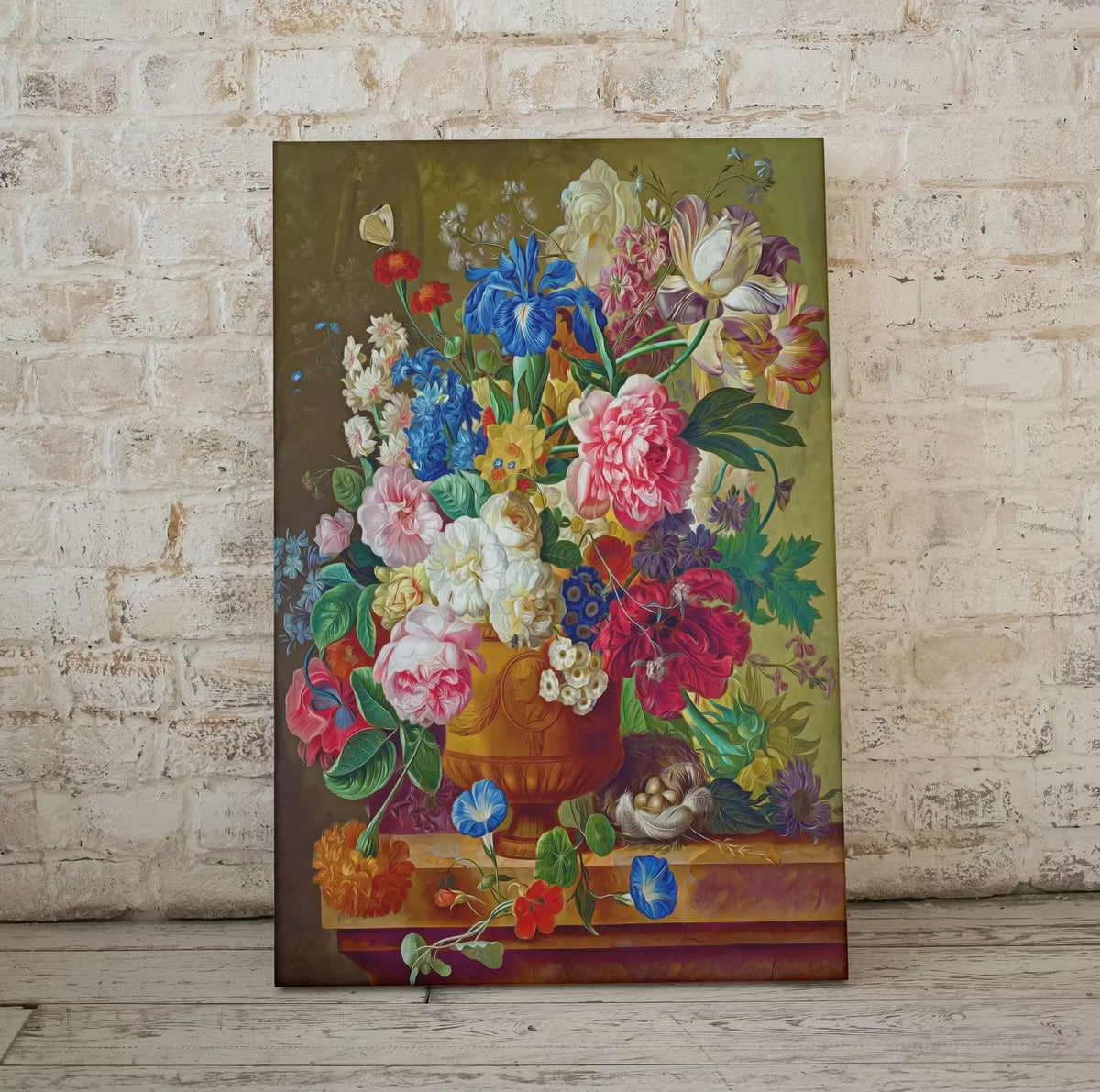 Botanical Painting Still Life Printable Digital Wall Art, Flower Vase Still Art Vintage Print, Antique Retro Style Colorful Instant Download – Printable Wall Art