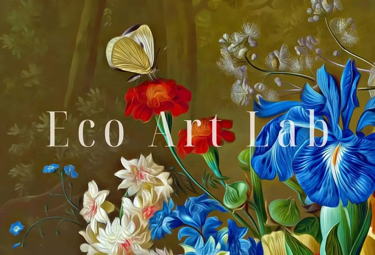 Botanical Painting Still Life Printable Digital Wall Art, Flower Vase Still Art Vintage Print, Antique Retro Style Colorful Instant Download – Printable Wall Art