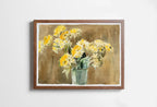 Botanical Painting Still Life Printable Digital Wall Art. Yellow Flowers Vase Still Art Vintage Print, Antique Retro Style Instant Download – Printable Wall Art