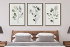 Detail view of artwork from Botanical Print Set of 3. Sage Green Gallery Wall Art. Boho Wild Flowers Printable Art. Abstract Line Art. Watercolor Floral Minimalist #2. (variation 1)