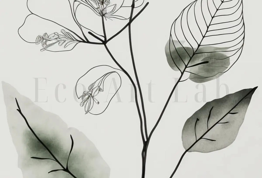 Second included artwork preview from Botanical Print Set of 3. Sage Green Gallery Wall Art. Boho Wild Flowers Printable Art. Abstract Line Art. Watercolor Floral Minimalist #3 featuring various scenes.