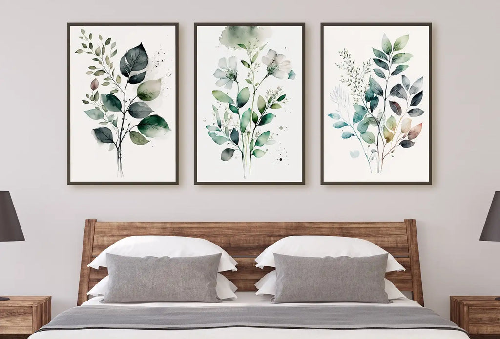 Included artwork preview showing first selection of artworks from Botanical Print Set of 3. Watercolor Gallery Wall Art. Floral Printable Line Art. Wild Flowers Bouquet Art. Minimal Boho Floral Prints. #4.