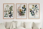 Botanical Print Set of 3. Watercolor Gallery Wall Art. Floral Printable Line Art. Wild Flowers Bouquet Art. Minimal Boho Floral Prints. #5 – Printable Wall Art Set