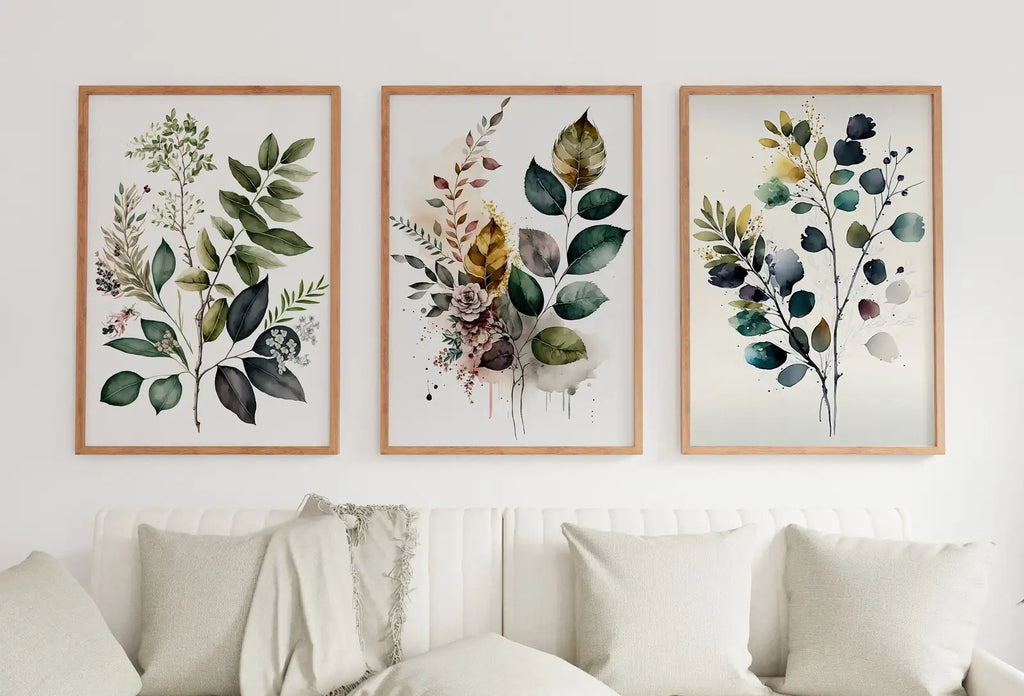 Included artwork preview showing first selection of artworks from Botanical Print Set of 3. Watercolor Gallery Wall Art. Floral Printable Line Art. Wild Flowers Bouquet Art. Minimal Boho Floral Prints. #5.