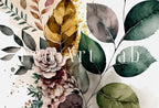 Detail view of artwork from Botanical Print Set of 3. Watercolor Gallery Wall Art. Floral Printable Line Art. Wild Flowers Bouquet Art. Minimal Boho Floral Prints. #5. (variation 2)
