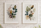 Botanical Prints Set of 2. Watercolor Gallery Wall Art. Floral Printable Art. Wild Flowers Bouquet Art. Minimal Boho Floral Prints. #2 – Printable Wall Art Set