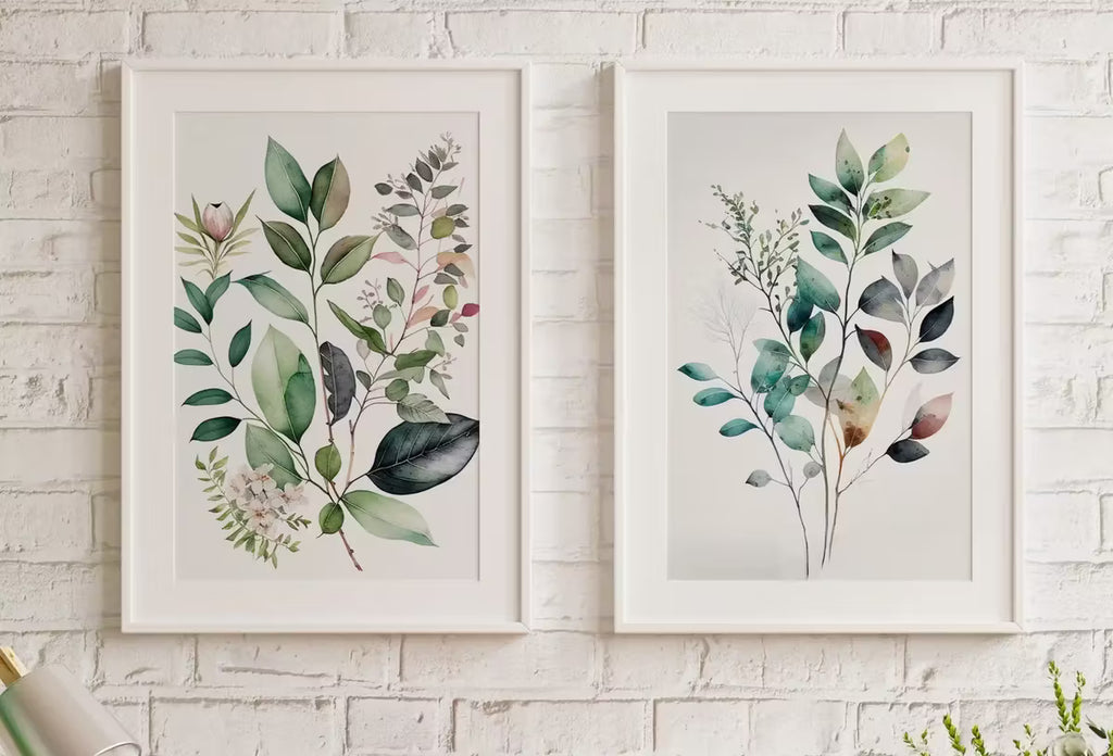 Botanical Prints Set of 2. Watercolor Gallery Wall Art. Floral Printable Art. Wild Flowers Bouquet Art. Minimal Boho Floral Prints. #5 – Printable Wall Art Set